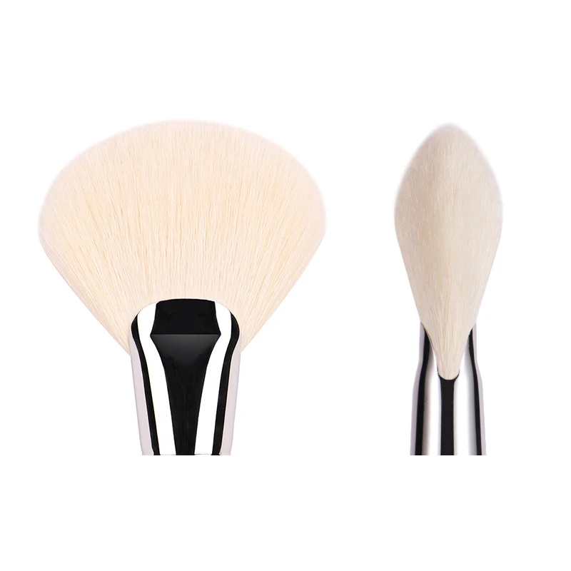 CHICHODO Makeup Brush-Luxury Ebony Handle Natural Hair 41Pcs Brushes Series-003Synthetic+Goat Hair Big Fan Shape Powder Brush