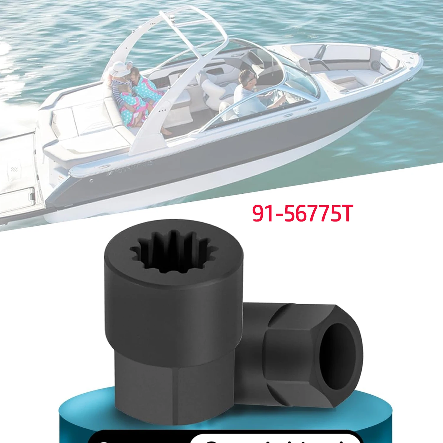 Boat Drive Shaft Adapter Fit for Mercruiser Alpha One/Alpha One Gen II Replaces for OEM# 90220 18-9854 91-56775T - 1PCS