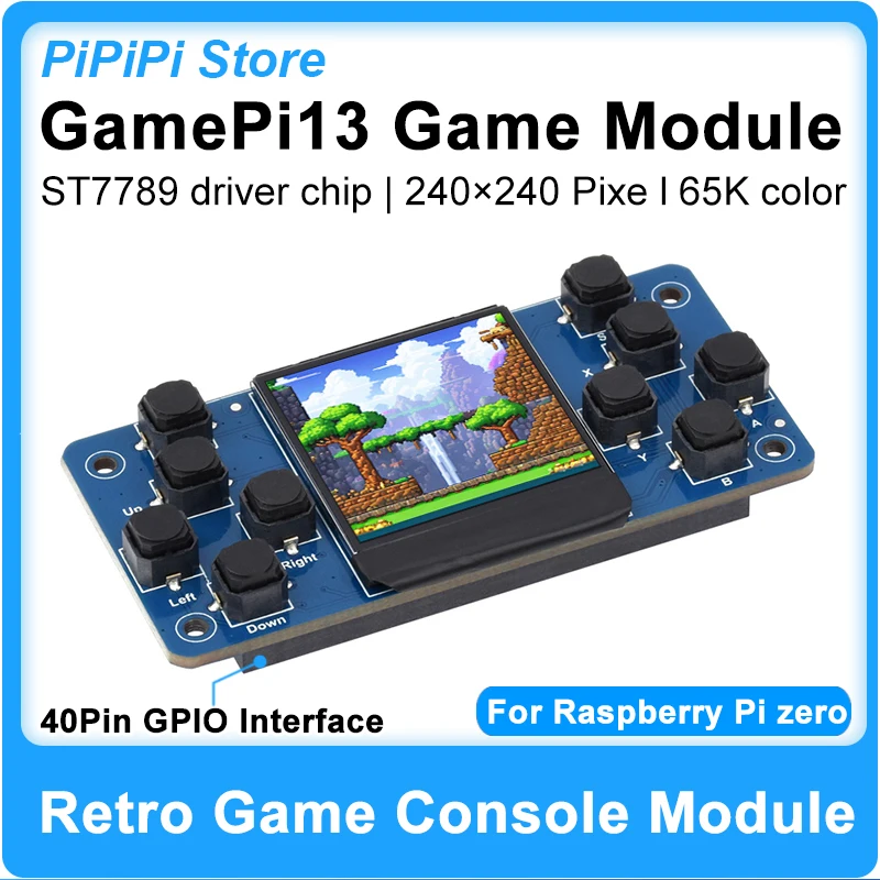 GamePi13 Retro Game Console Module 1.3inch LCD Display  ST7789 Driver Chip with Speaker For Raspberry Pi Zero Zero 2W