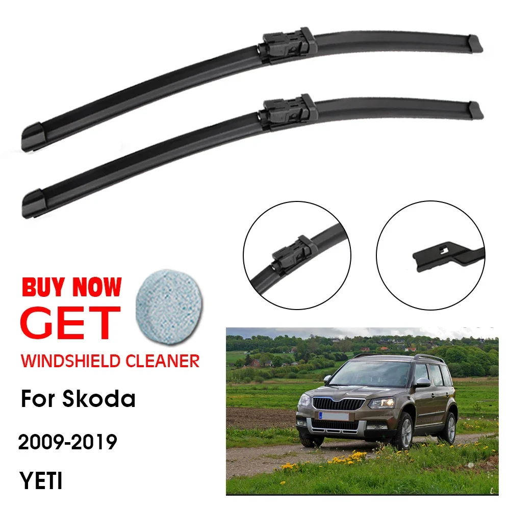 

Car Wiper Blade For Skoda YETI 24"+19" 2009-2019 Front Window Washer Windscreen Windshield Wipers Blades Accessories