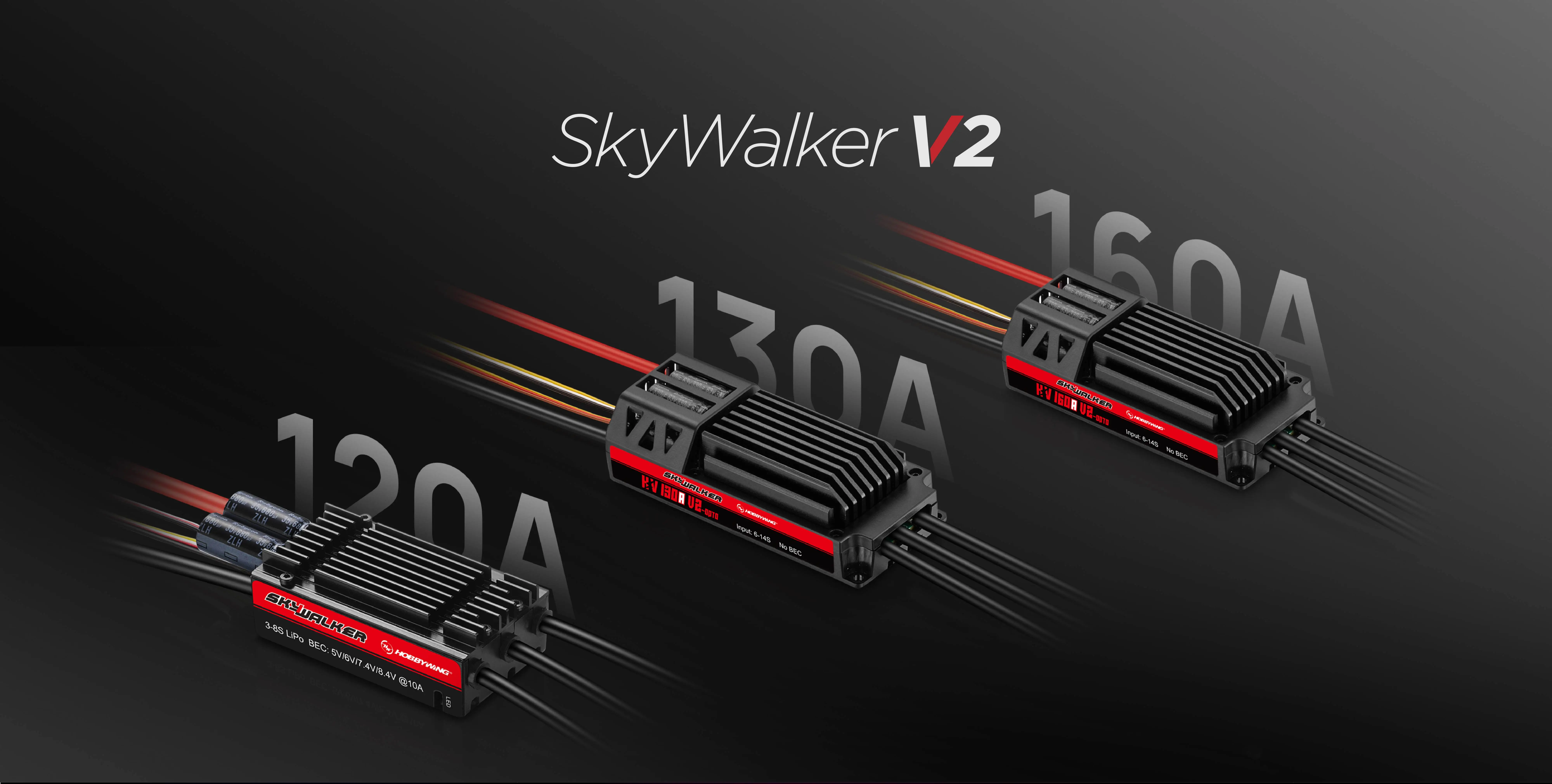Hobbywing Skywalker V2 Brushless ESC 80A 100A V2 Drohnen-ESC 2-4S Geschwindigkeitsregler mit BEC/UBEC für RC-Quadcopter – Detail 1