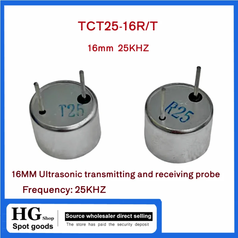 10PCS/Lot TCT25-16T/R 25KHZ 16MM Transmit Receive Ultrasonic open sensor 16mm 25khz ultrasonic (split type) Ultrasonic probe