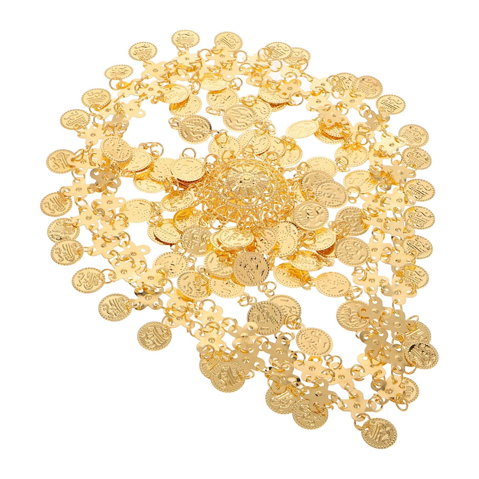 

Dance Headwear Vintage Alloy Coin Hair Chain Cap Decorative Glitter Dancing Performance Accessories Belly Dancer Headdress