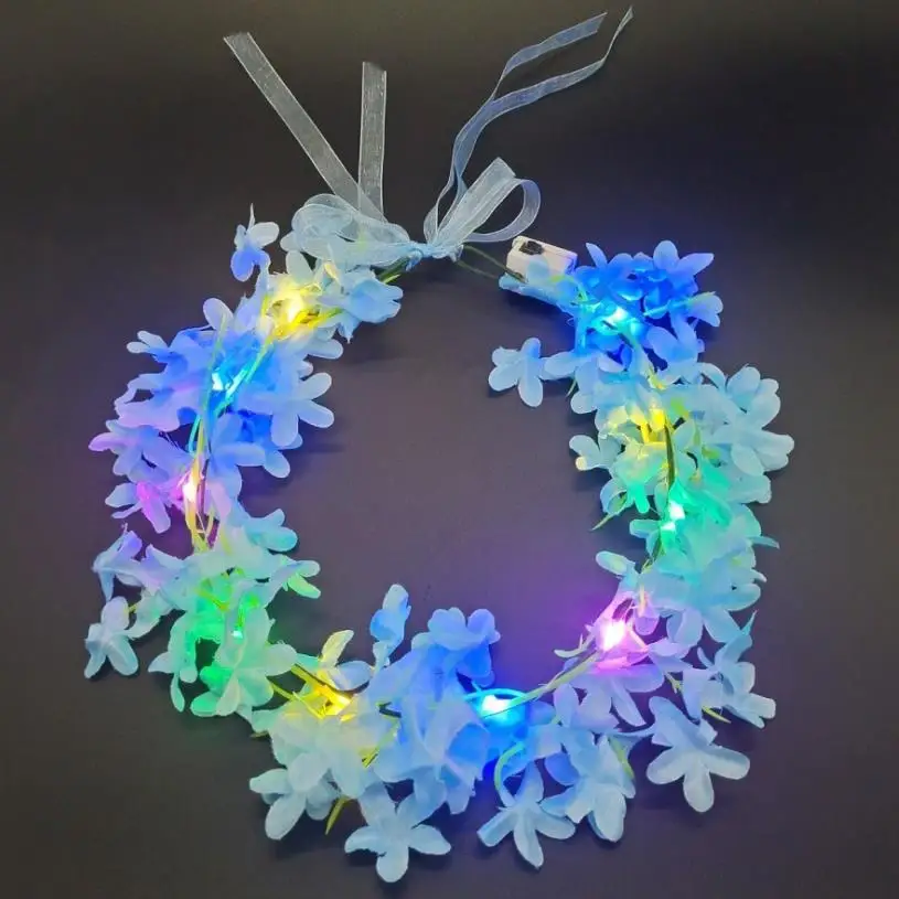 

20pcs LED Flower Crown Wreath Headband Hairpin Party Scenic Area Night Market Local Promotion Square Best Selling Top Ring