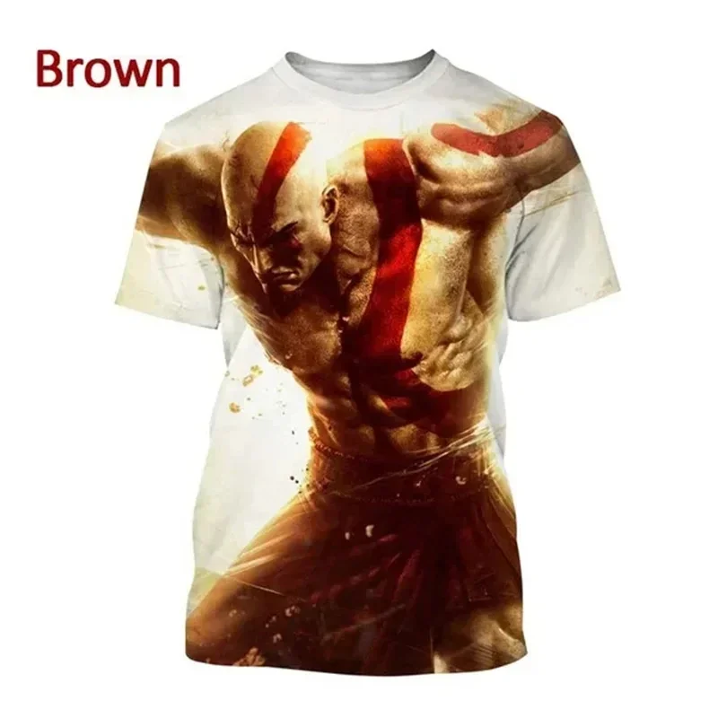 God Of War 3D Kwetos Printed T-Shirt Selling Men\'S Cool Design T-Shirt Combat Short Sleeve T Shirt O Collar Women\'S Casual Top