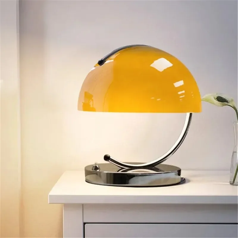 Bauhaus Table Lamp Orange Small Pudding Lamp Bedroom Instagram Beside Lights Modern Living Room Minimalist Mooding Night Lamp