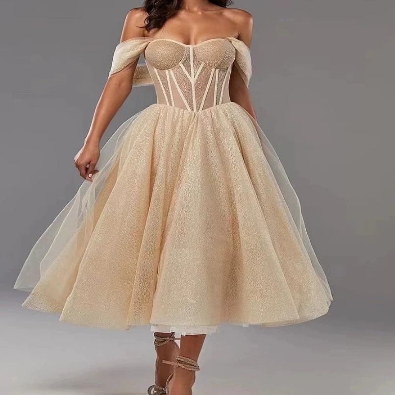 Evening dress women's wedding dress toast long dress summer celebrity fairy temperament high waist backless luxury-GZXX1234