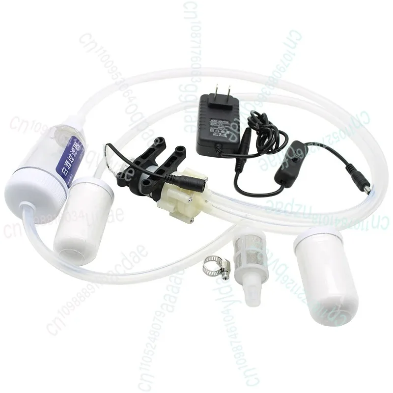 المنزلية الصغيرة الكهربائية الخمور تصفية 0.2μm فتحة السيراميك الكربون المنشط آلة تصفية النبيذ جهاز الشفط آلة الشيخوخة