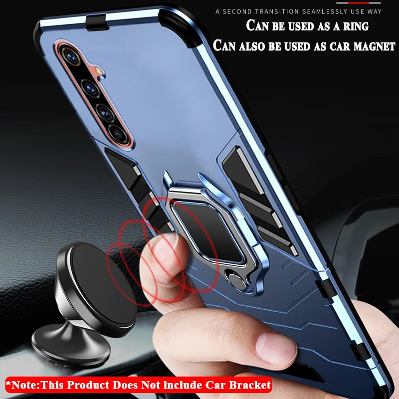 Armor Case For OPPO Find X3 Lite X2 Neo Realme 5 6 7 8 Pro X7 X50 C1 C2 C3 C11 C12 C13 C15 C17 C20 5i 6i 6s 7i Back Phone Cover