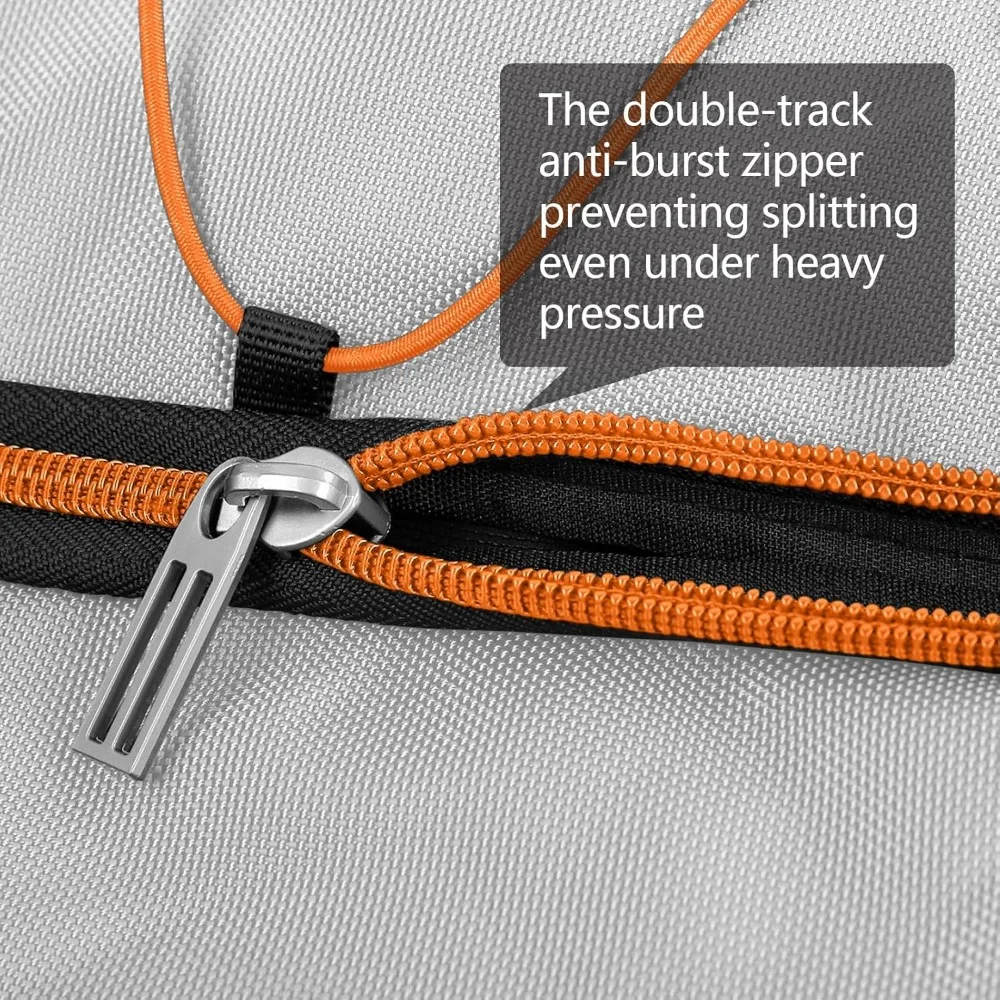 حقيبة دفل دوارة قابلة للتوسيع 110 لتر إلى 140 لتر، 32 جانبًا ناعمة مع عجلتين، 3 حجرات، قابلة للتعديل للسفر