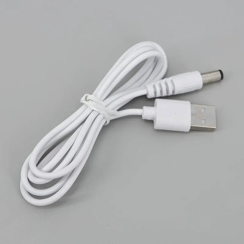 100cm white USB male to DC male port 5V 5.5 x 2.1mm Charging power Cable Barrel Connector USB 2.0 DC5V Plug 1M