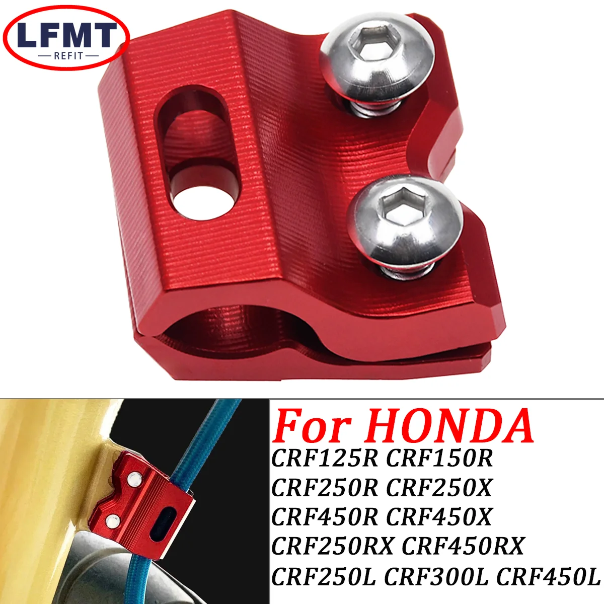 

Motorcycle Front Brake Hose Clamp Line Holder For HONDA CRF250L CRF300L Rally CRF250L CRF 125 150 250 450 R X RX CRF 250R 450R