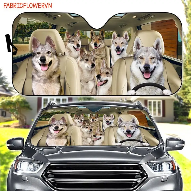 

Czechoslovakian Wolfdog Car Sunshade, Wolfdog Car Decoration, Dog Windshield, Dog Lovers, Dog Car Sunshade, Gift For Mom, Gift F