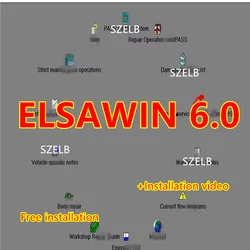 Latest Elsa Win 6.0 Auto Repair Software Group Work for V-W For Audi For Sk oda For S-eat Automotive Elsa Win 6.0 Auto Database