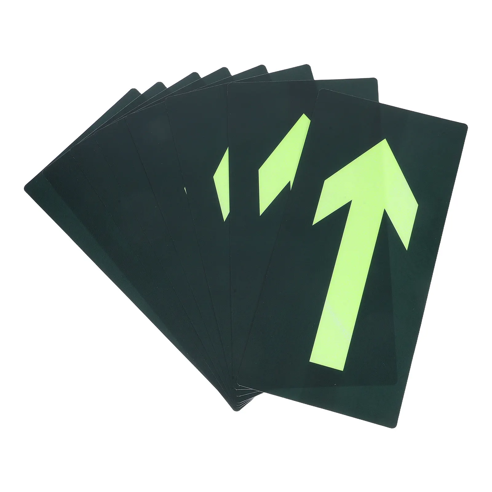 

8Pcs Emergency Exit Arrow Stickers Glow in Dark Waterproof Luminous Safety Signs for Fire Evacuation Guidance in Shopping