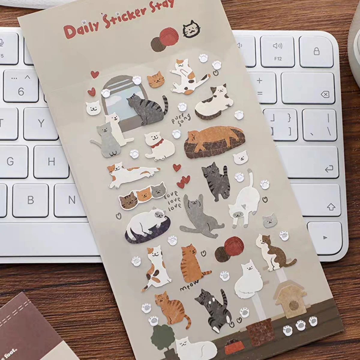 Naklejki BONITO Kocie Pazury Srebrzone Naklejki do Scrapbookingu DIY Dziennik Codzienne Naklejki Urocze Dekoracje Prezent Artykuły Papiernicze Szkolne