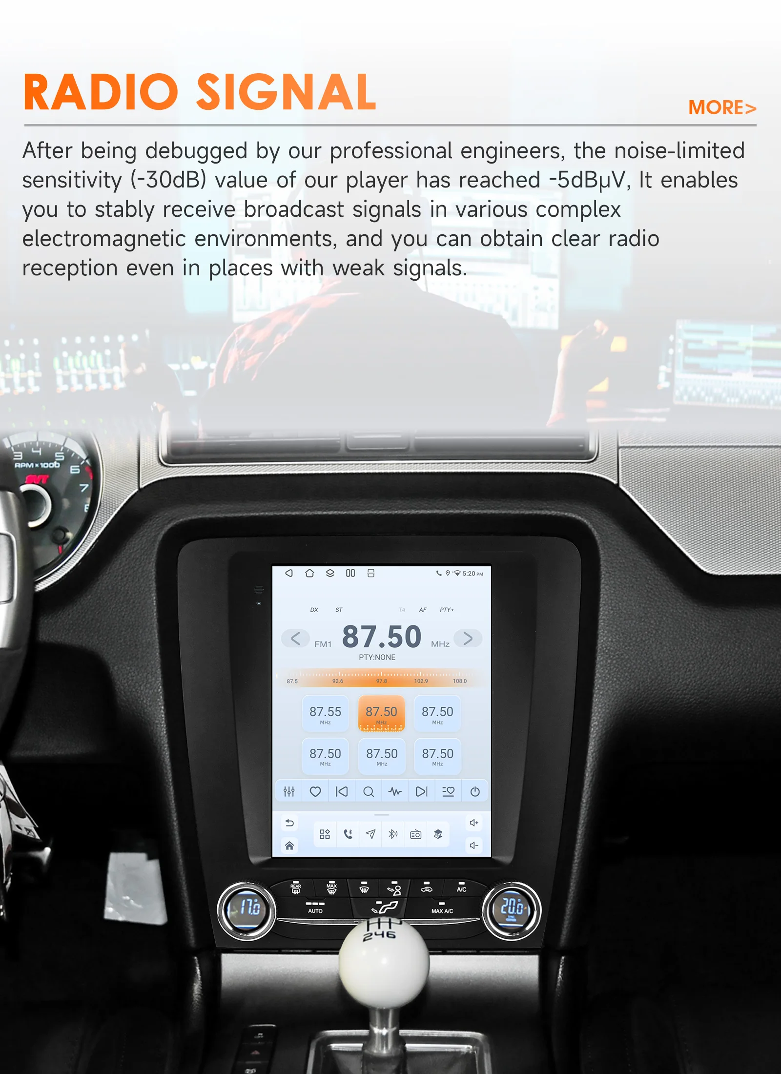 Hizpo 9.7inch For Tesla Style Car Radio For Ford Mustang 2010-2014 Android Auto 4G Wireless Carplay DSP Multimedia Player 2Din Stereo Autoradio Navigation GPS Car AI Intelligent Systems Head Unit Autoradio Video Stereo Audio QLED Touch Screen WIFI FM AM D view 6