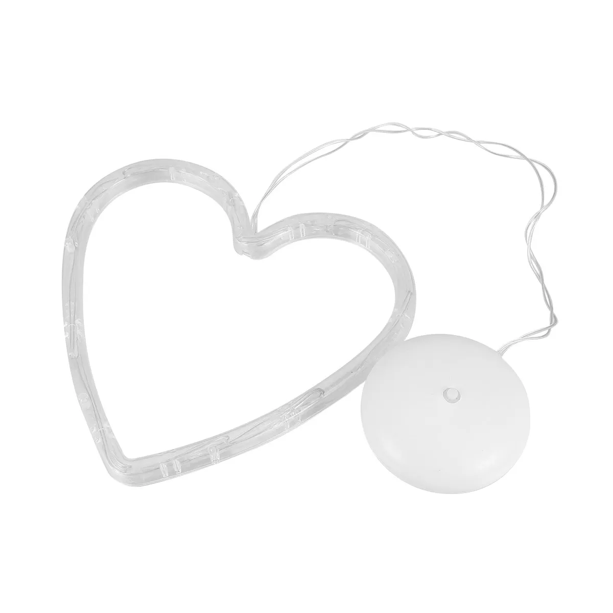 Heart Style Window Hanging Lamp Creative Pendant Light Romantic Warm Atmosphere for Bedroom Kitchen Cafe Bar LED Sucker Light