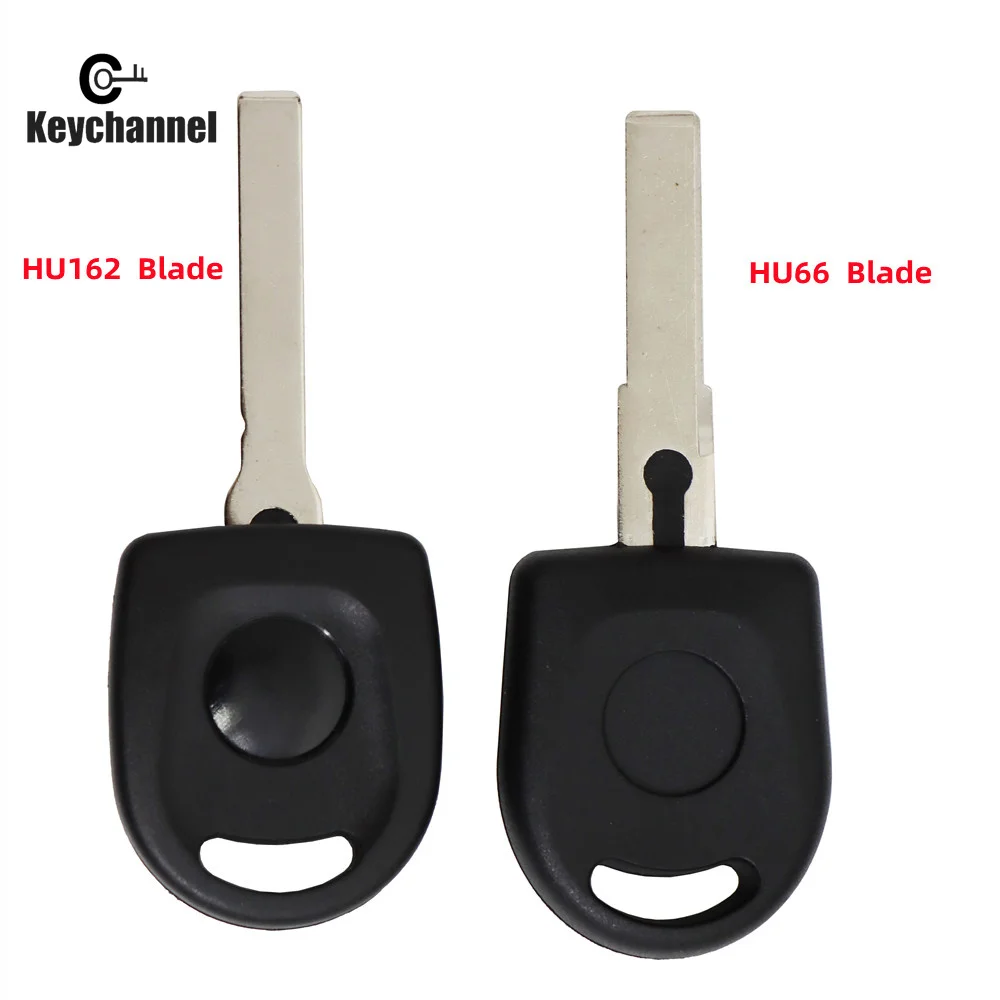 Keychannel 10PCS/LOT Transponder Key Shell HU66 HU162 Blade Chip Head Case Spare Car Key for Golf Polo Passat Tiguan ID48 MQB48