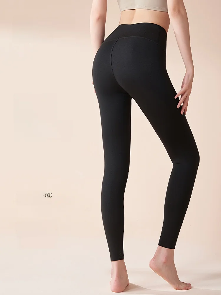 Sl Pantalones de yoga de piel de arca de cintura alta sin línea de irritación levantamiento de glúteos pantalones largos cómodos y transpirables para uso casual