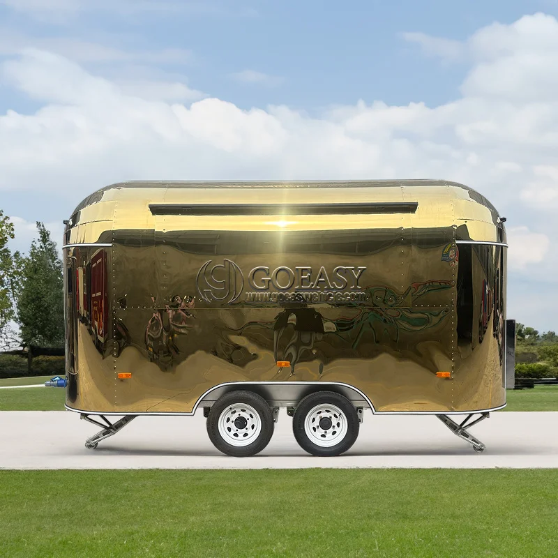 

Custom Food Truck Food Caravan Cart Ice Cream Coffee Vending Van Food Trailer with Full Kitchen Equipments