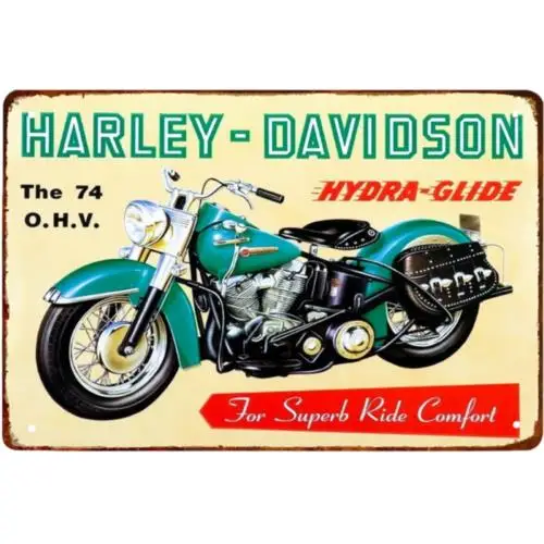 Vintage Davidson Metal Sign Retro Advertisement Motorcycle Tin Sign 12x8