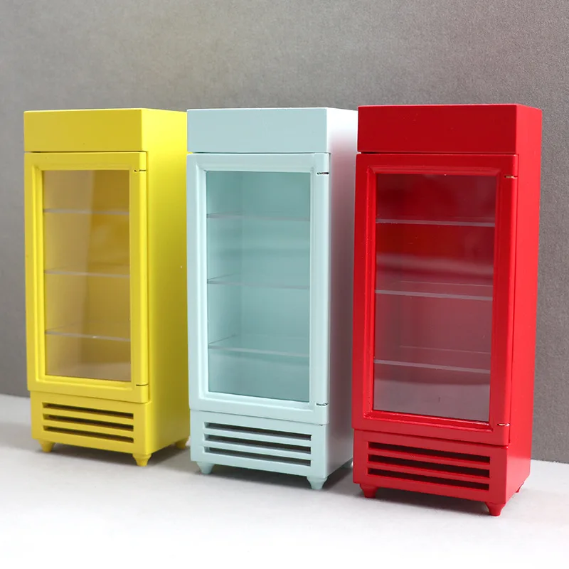 1:12 BJD Miniature Items Vertical Single Freezer Mini Freezer Furniture Furniture Refrigerator Doll House Accessories Kitchen