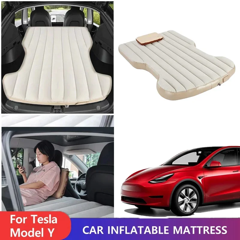 

Портативный складной надувной матрас для багажника автомобиля для Tesla Model Y 2021-2024, идеальные аксессуары для кемпинга на открытом воздухе