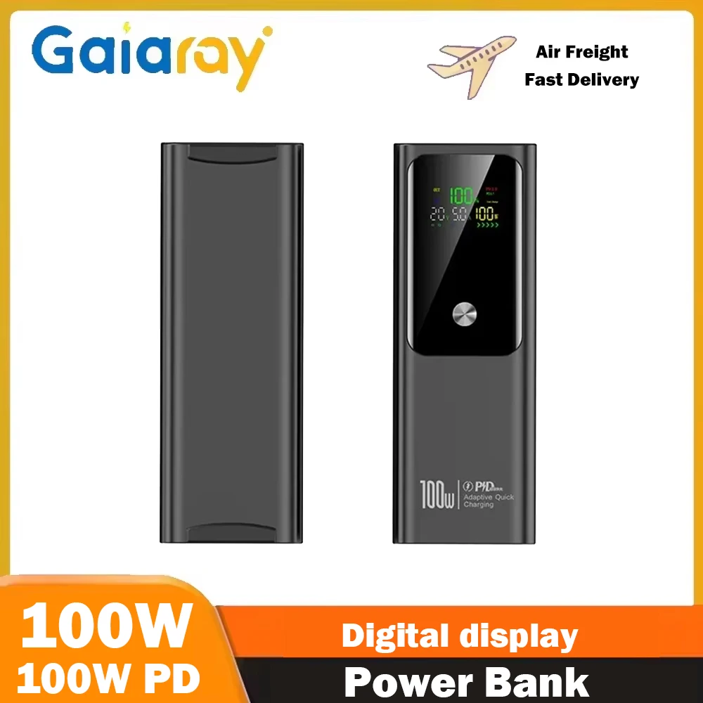 

Gaiaray 20000 мАч Power Bank двунаправленная быстрая зарядка портативное зарядное устройство 100 Вт внешний аккумулятор Power Bank для IPhone Xiaomi