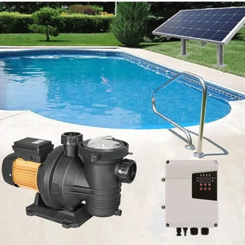RisesSolar 2HP Solar Swimming Pool Pump Nylon  Power System Water Pump For Pond  Pumps For Swimming Pools SPA