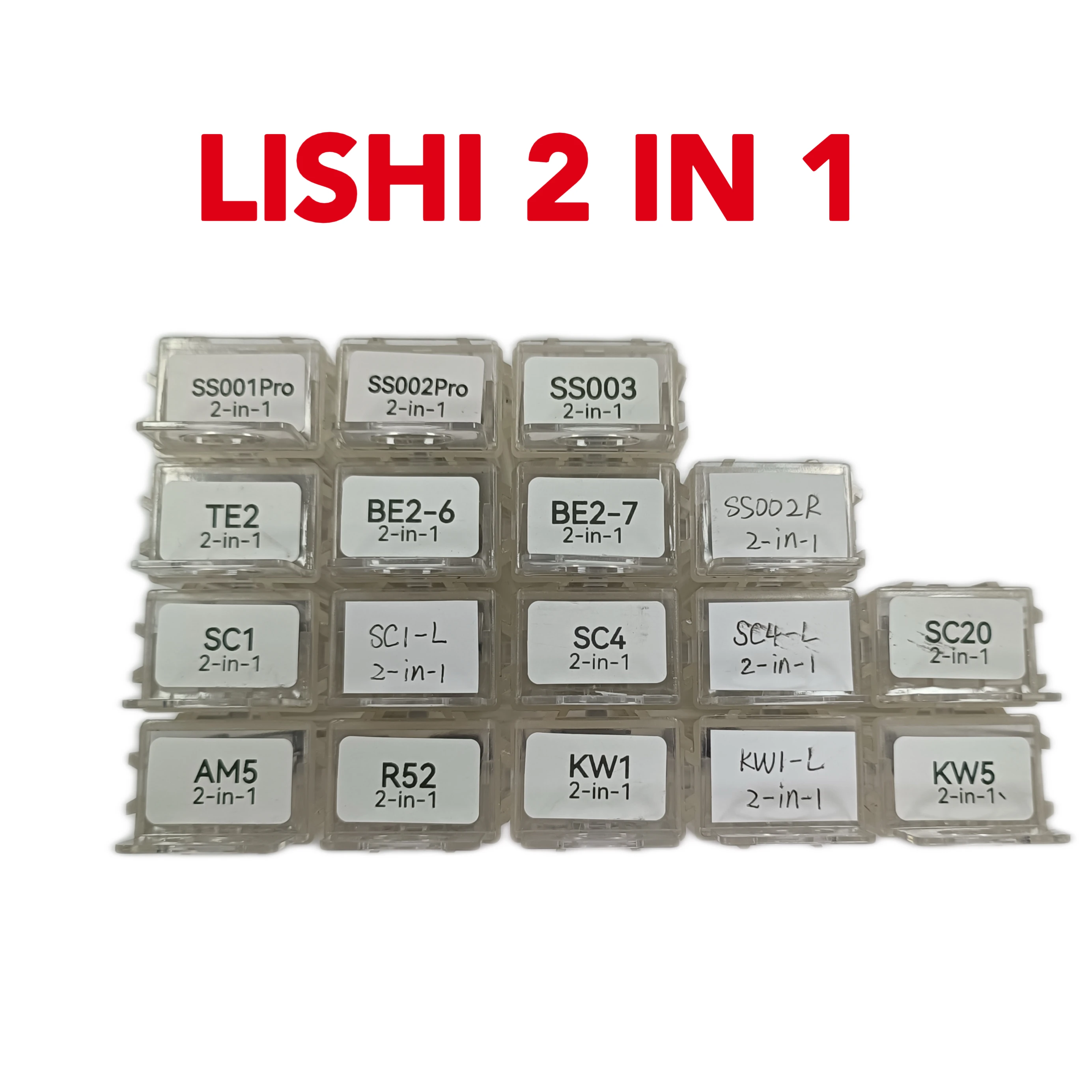 حار Lishi 2 في 1 أداة SS001 SS002 SS002R pro R52 KW1 KW5 SC1 SC4 SC20 M1/MS2 AM5 R52L أدوات الأقفال لأقفال الأمان المدنية لباب المنزل