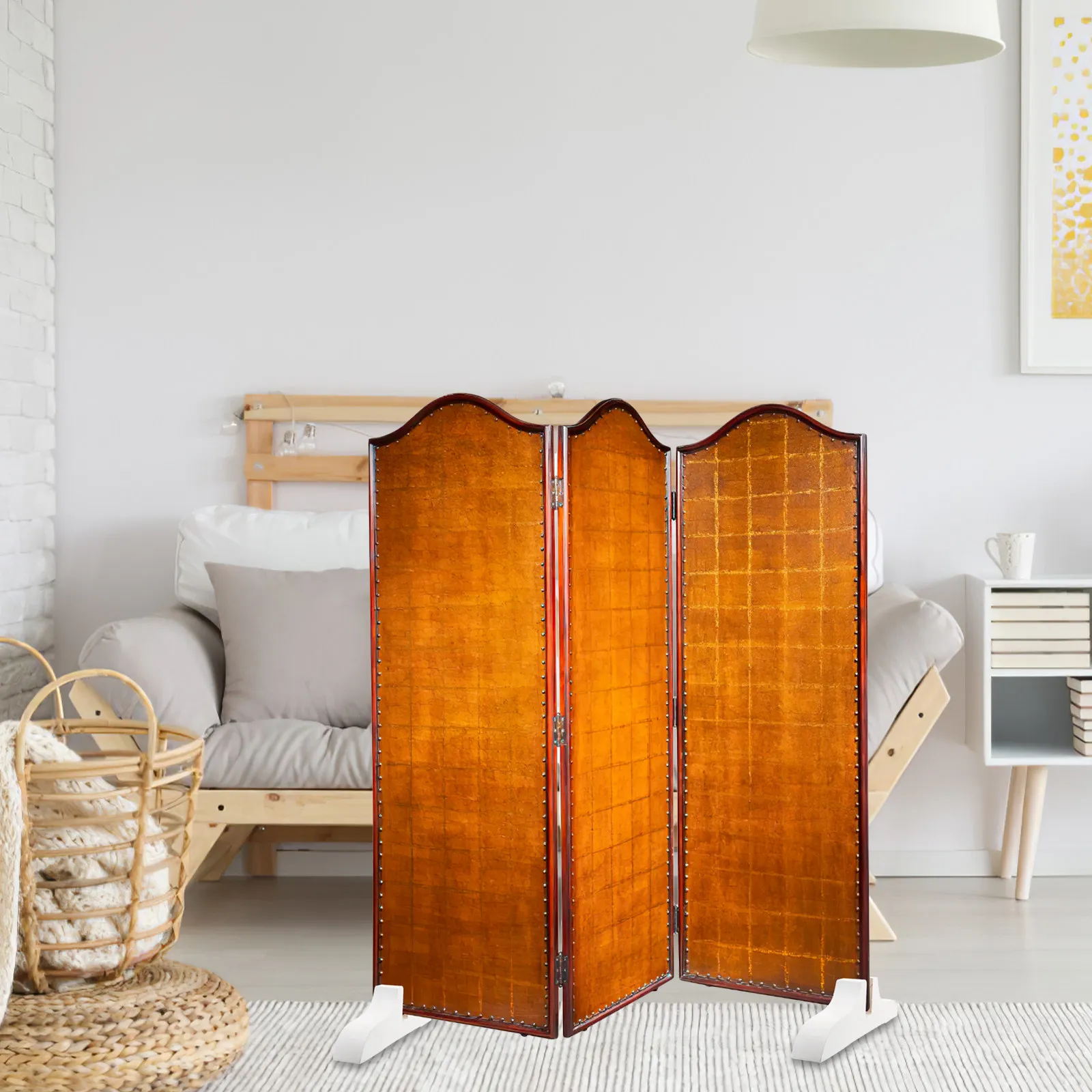 Thickened Wooden Divider Stand for Folding Screens Door Partitions Room Dividers Home Office Living Room Bedroom Divider