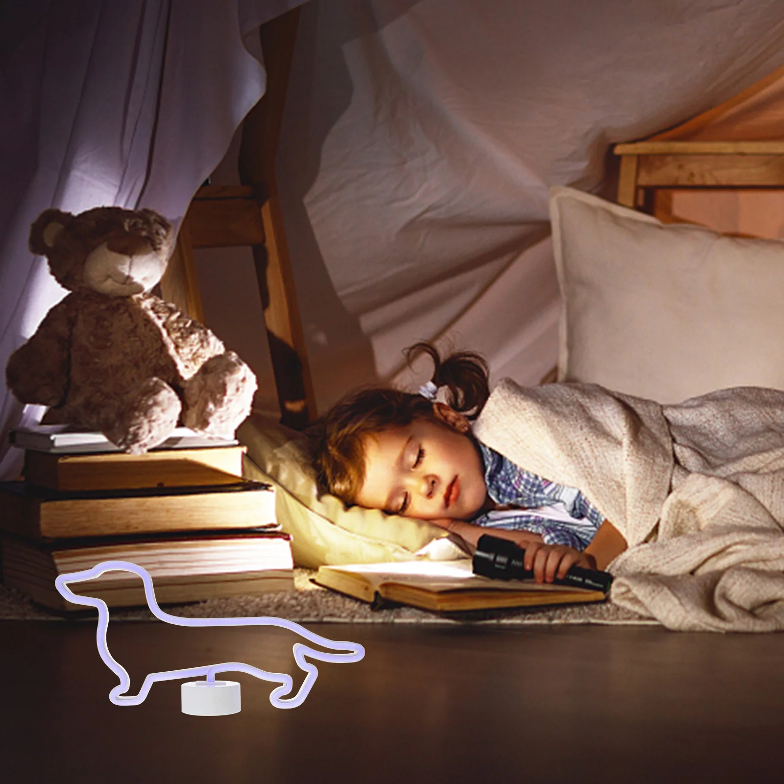 

Dog Neon Lamp Puppy Shape Light For Bedroom Living Room Neon Lights Sign Decorative Led Night Light Home Decor Rgb