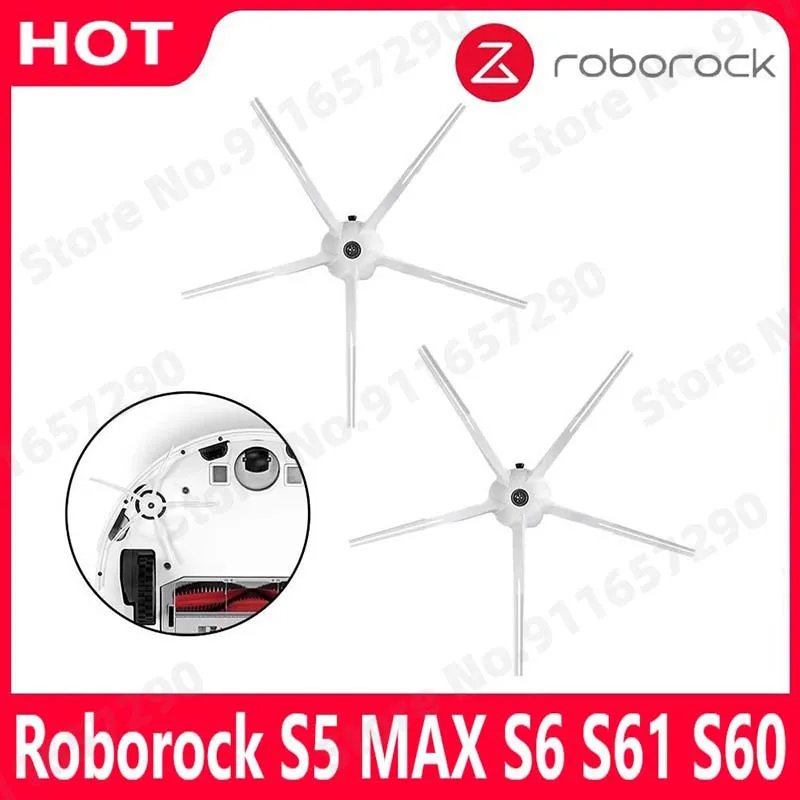 

2PCS Roborock Side Brush Spare Kits With 5 Arms Cleaning Brushes Fit for Roborock S7 S7MAX S50 S6 & S5 Max S6max VS4 E4