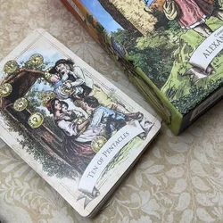 Old Style Tarot Deck Double-sided Embossed 79 Pcs Vintage Illustrations Highlight Clear Symbolism Packed In Rigid Box 12*7cm