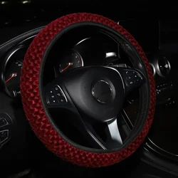 Steering Wheel Cover Portable Non-slip Fashionable Winter Little Velvet Without Inner Ring Plush Car Accessories Car Wheel Cover