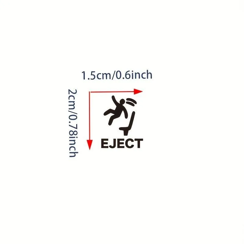 Set of 2 Eject Button Stickers for Car Button,Video Game Decals for Vehicles,Prank Gift for Car Enthusiasts,Christmas Decoration