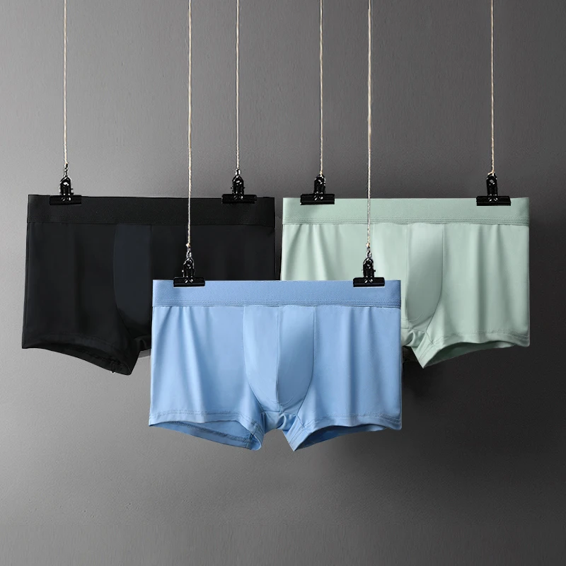 Bejirog شورت بوكسر حريري للرجال. بوكسر قابل للتنفس ورقيق للرجال في الصيف. ملابس داخلية مثيرة