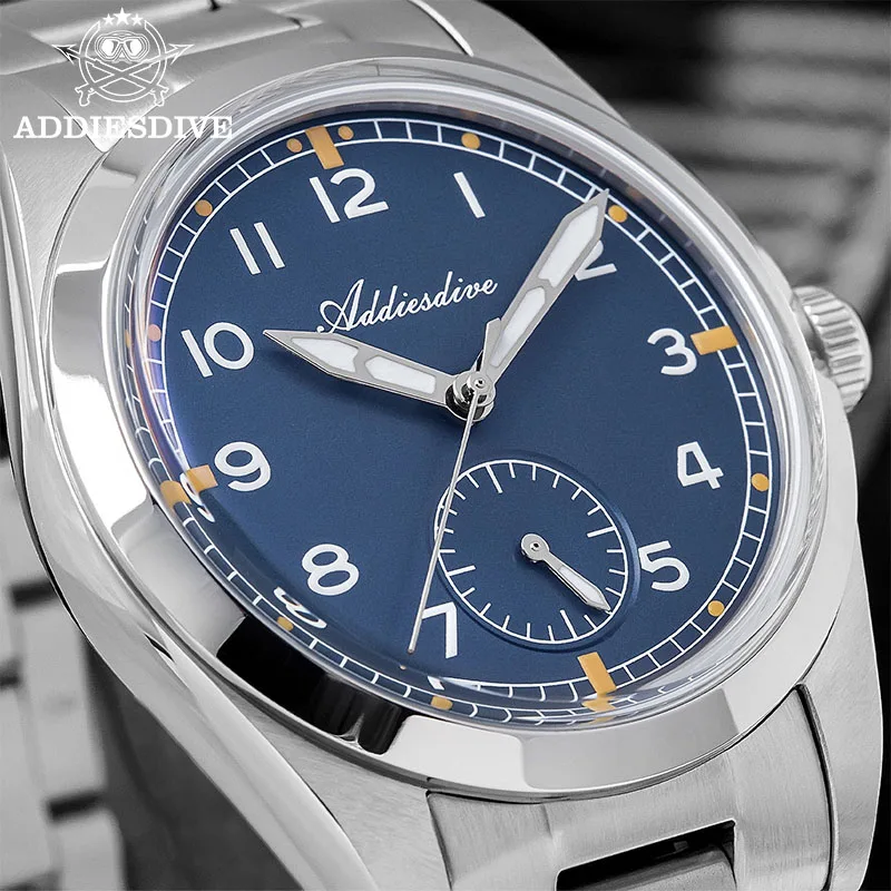 ADDIESDIVE 2025 36MM Men's Watch Bubble Mirror K1 Mineral Glass Reloj Hombre VH60 Movement 10ATM Waterproof Luminous Men Watches