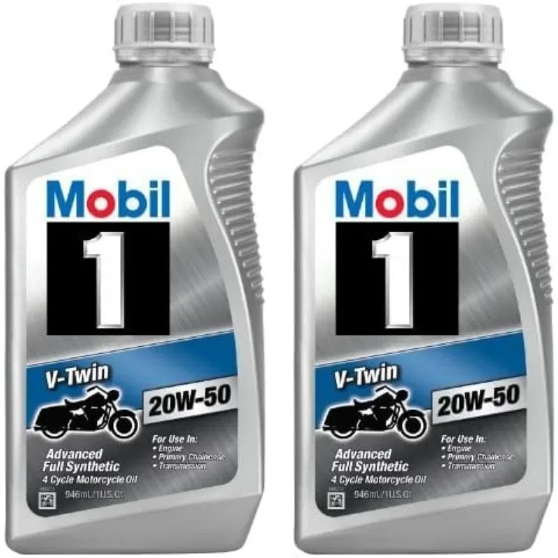 Best seller Mobil 1 96936 20W-50 V-Twin Aceite de motor sintético para motocicleta - 1 cuartos (paquete de 6)