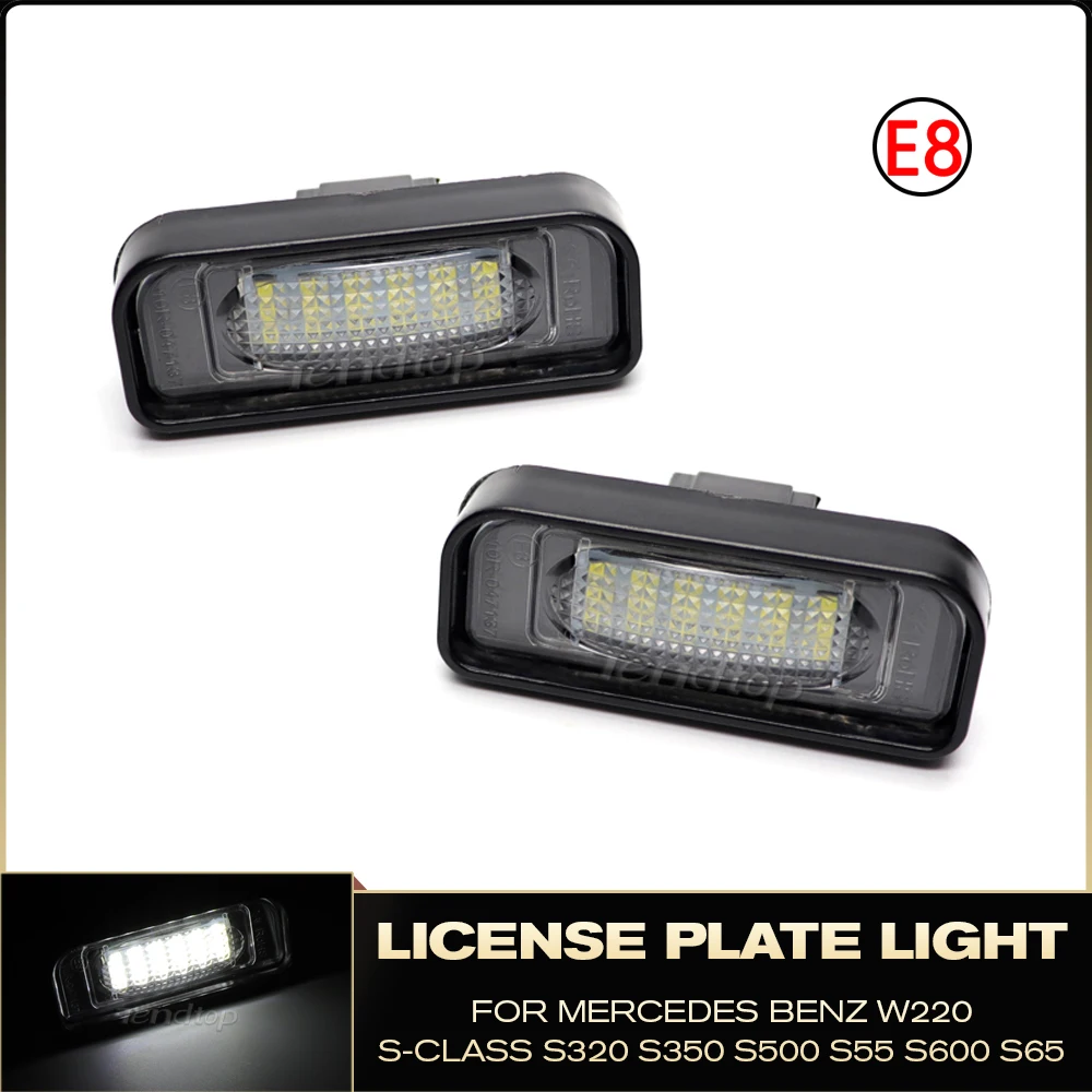 Car Accessories Led Licence Number Light Whit Xenon Part Tail Lamp For Mercedes Benz AMG W220 1999 2000 2001 2002 2003 2004 2005