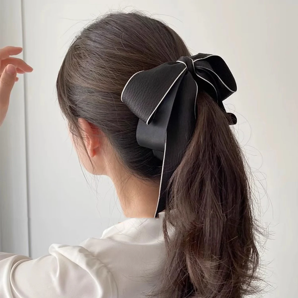 Lystrfac, nuevo lazo para el pelo, pinzas para el pelo con lazo para mujeres y niñas, horquilla para la cabeza trasera, clip de cola de caballo, accesorios para el cabello de moda