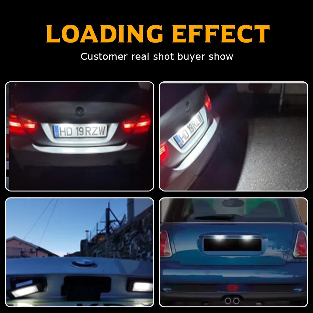 Super Bright White Error Free License Plate LED Lamp Plug And Play For Daihatsu Wake LA700S LA710S Toyota Passo M700A M710A