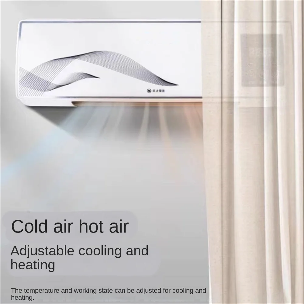 مكيف هواء محمول مثبت على الحائط ومروحة تبريد وتدفئة ومبرد ثنائي الاستخدام ومروحة كهربائية وجهاز تحكم عن بعد
