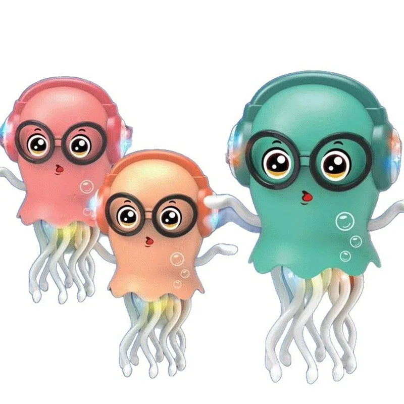 Auto Avoided Obstacle Dancing Octopus Educated Jellyfish Toy Cartoon Interactive Electronic Pet with Music Light Home Decor Gift
