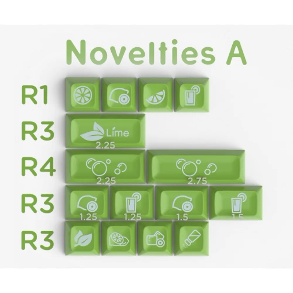 SA Height ABS Lime Keycaps Full Set Suitable for 61.64.84.87 and Other Mechanical Keyboards