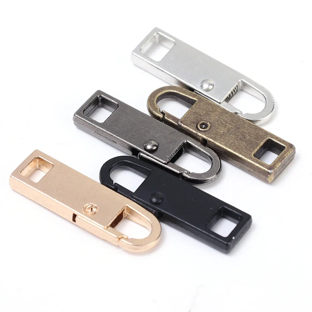 10/1Pcs Metal Zipper Slider Replacement Zipper Puller Kit For Broken Buckle Travel Bag Suitcase Household DIY Sewing Accessories