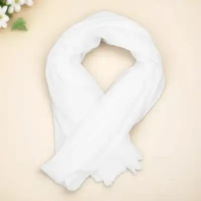 

1Pcs Cotton Linen Shawl Fresh Comfortable Uv Resistant Large Scarf Beach Cover Up Swim Cover Multi Use Summer Outdoor Shawl