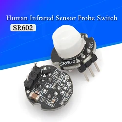 SR602 MINI Motion Sensor Detector Module Pyroelectric Infrared PIR kit sensory switch Bracket for arduino Diy With lens