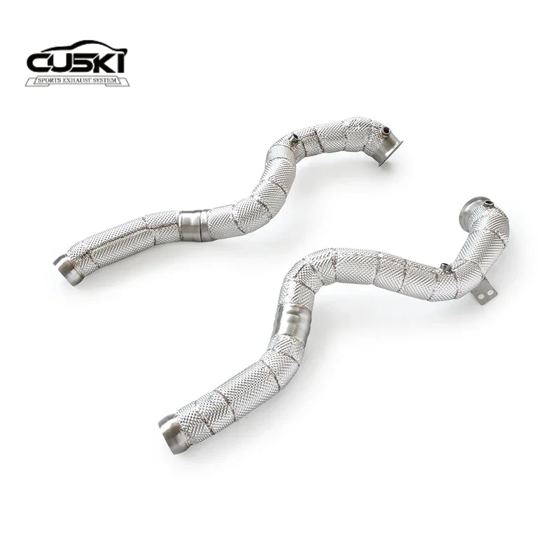 

Сливная труба выхлопной трубы из нержавеющей стали подходит для Mercedes Benz S63 AMG W222 5.5T 2015-2020, аксессуары для модернизации автомобильной выхлопной системы